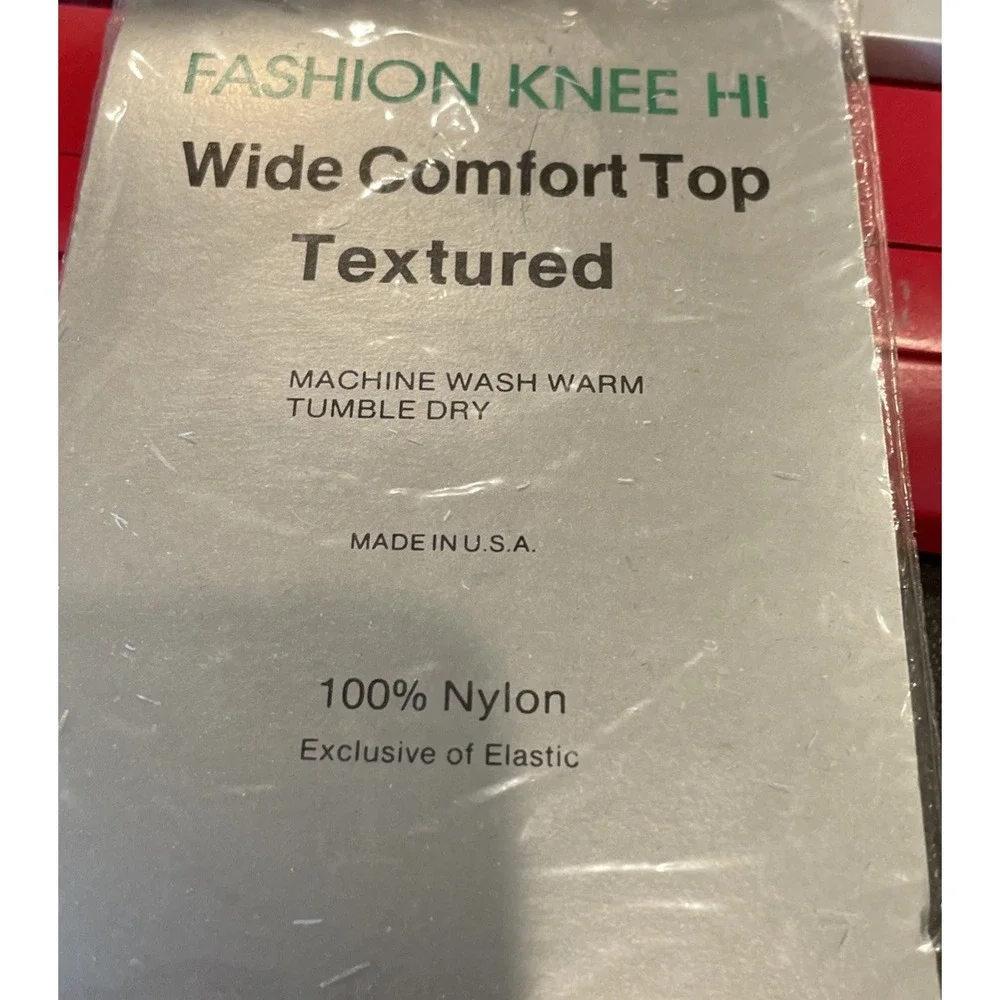 Fashion Womens 8.5-11 Knee Highs Grey Textured Lace Sandaltoe #3600 NEW